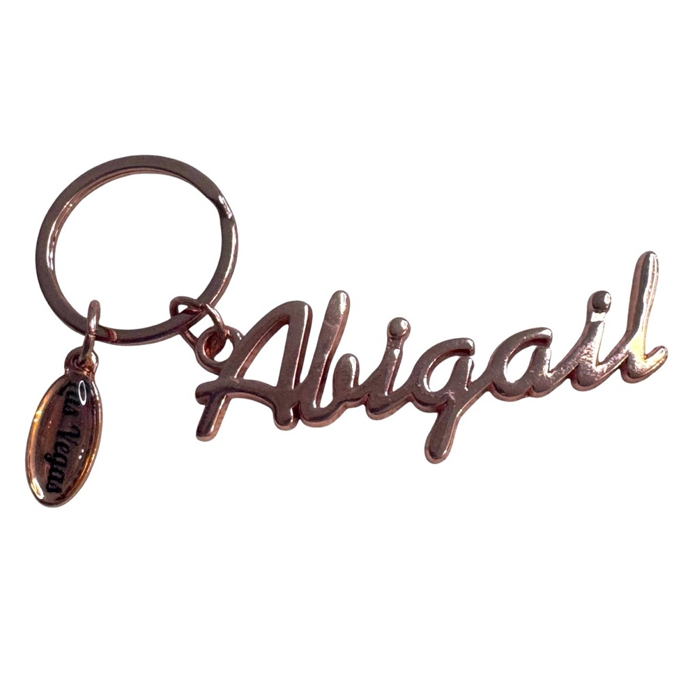 Rose gold metal Las Vegas charm Abigail keyring NWOT